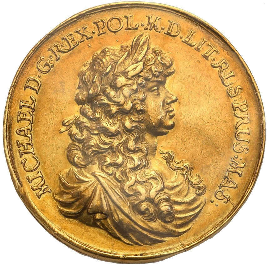Michał Korybut Wiśniowiecki. Medal zaślubinowy wagi 8 dukatów 1670, Jan Höhn